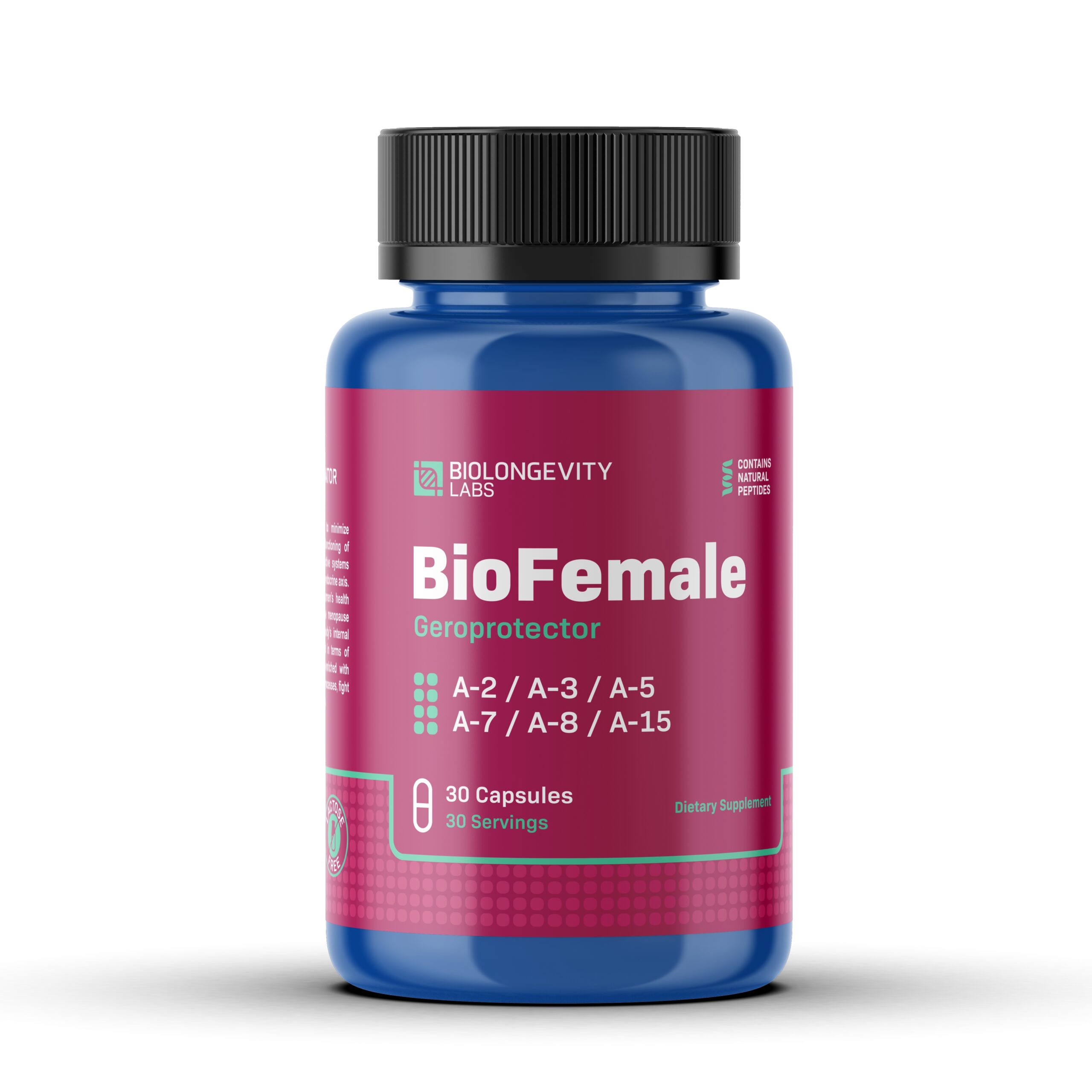 BioFemale-front-scaled-1.jpg BioFemale – Natural Peptide Geroprotector (GPL Femme) - Image 1