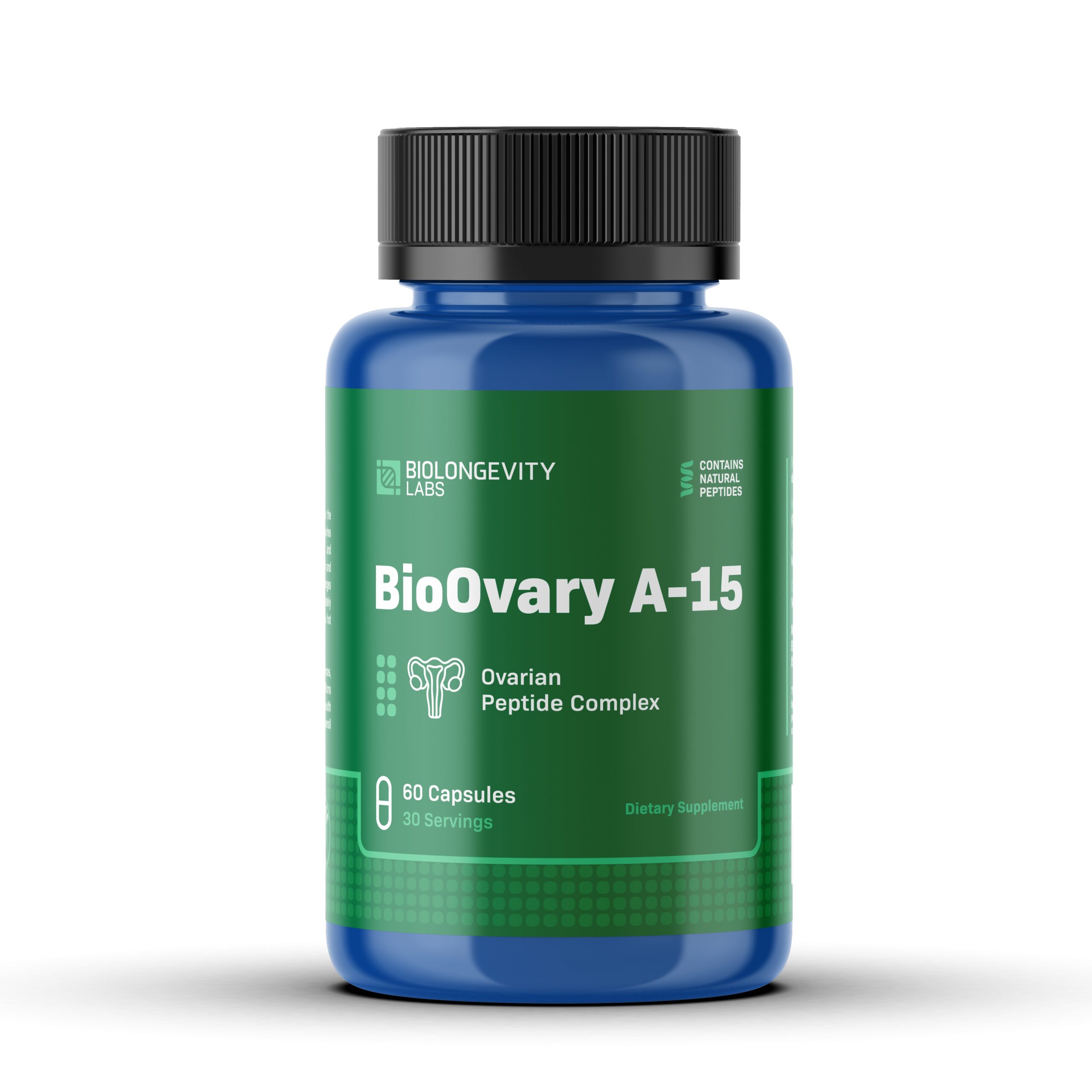 BioOvary-A-15-60ct-front-scaled-1.jpg BioOvary – A-15 Ovary Peptide Bioregulator (Zhenoluten) - Image 1